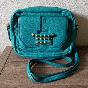 Teal punk crossbody bag